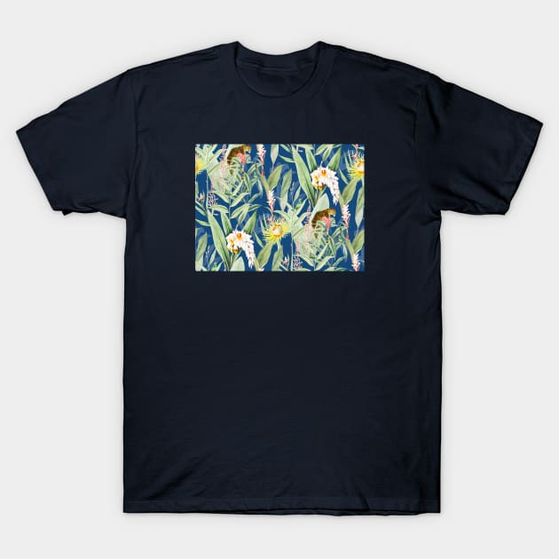 Leopard flowers T-Shirt by Seven Trees Design